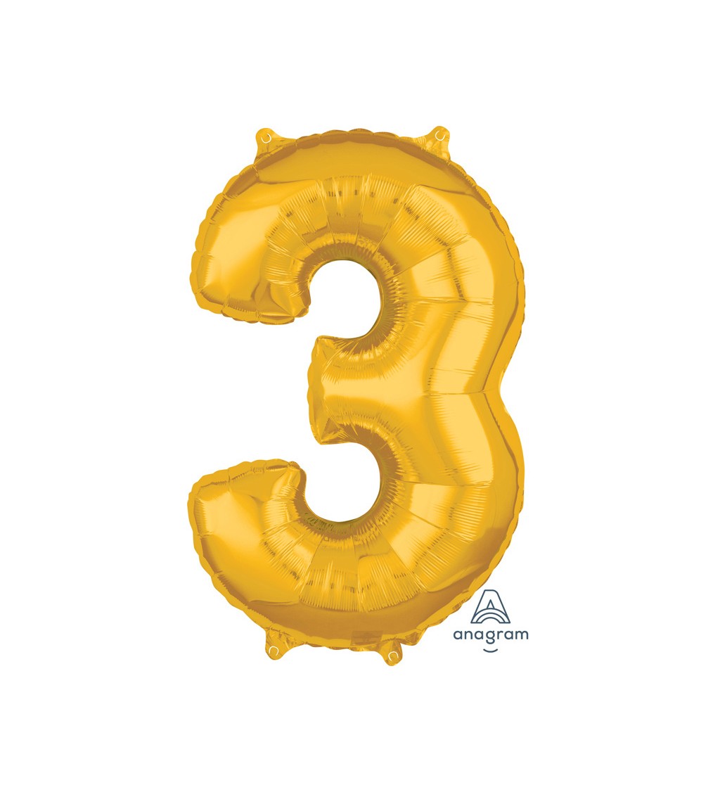 Zlatá číslice 3 - střední