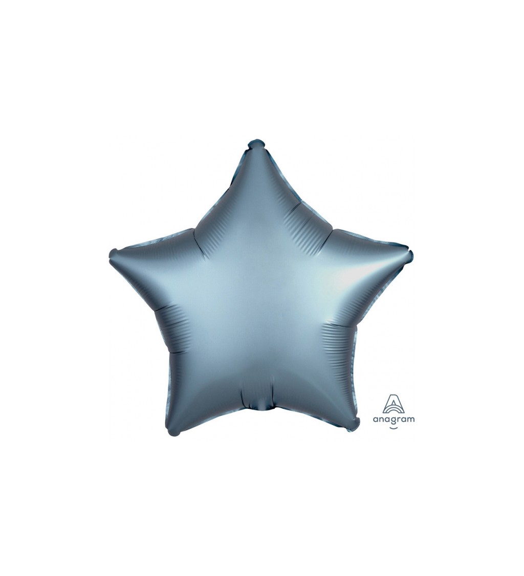 Fóliový balónek - Hvězda Ocelově modrá