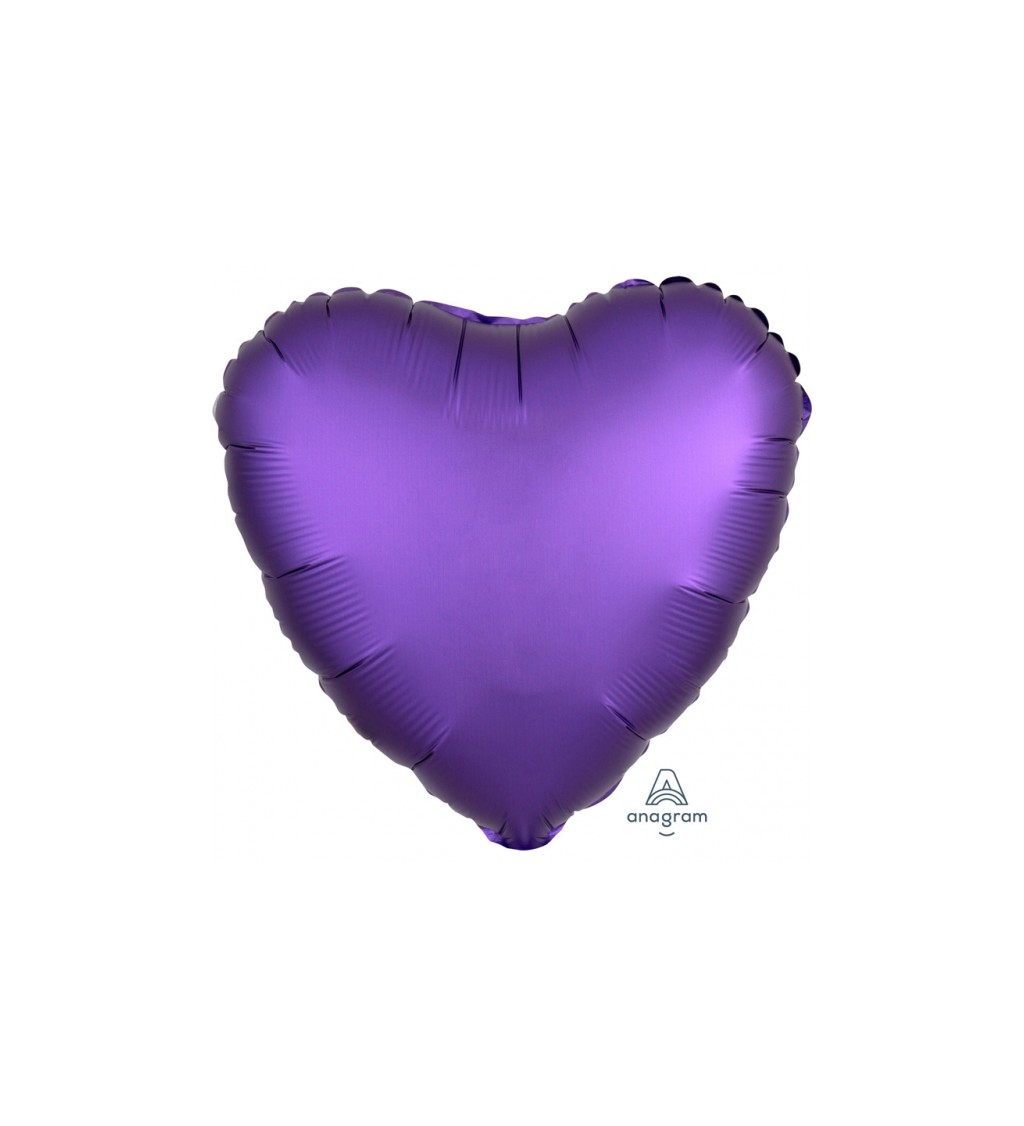 Fóliový balónek - Srdce Fialové