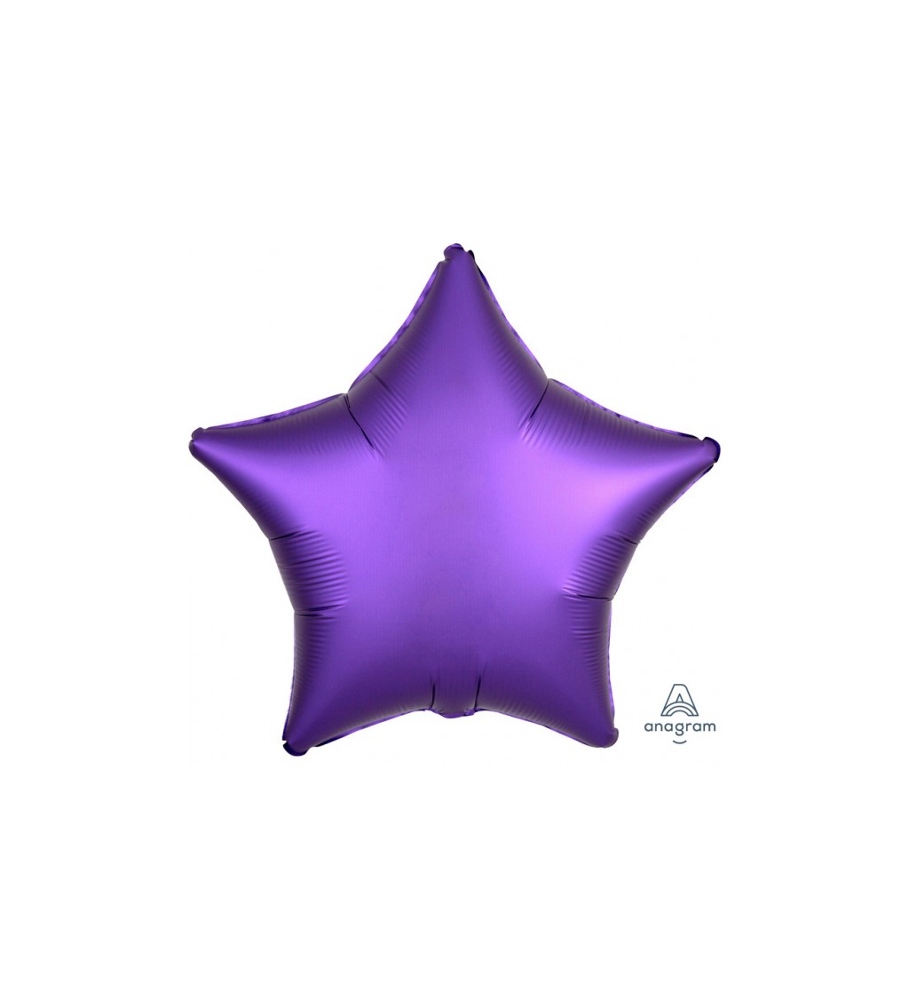 Fóliový balónek - Hvězda Fialová