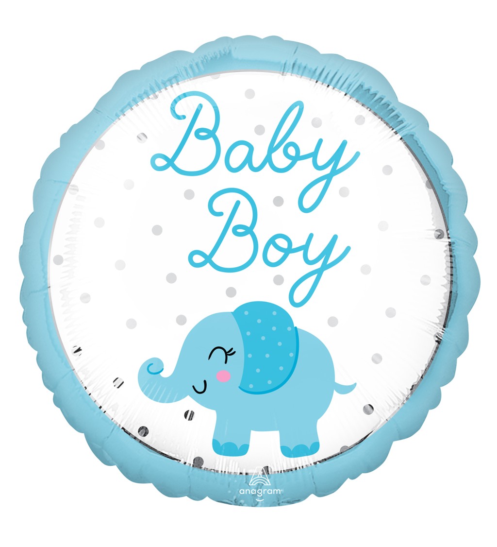 Baby Boy fóliový balónek - slon