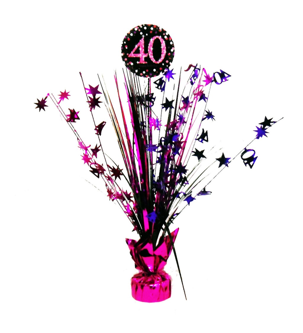 Růžová fontána 40. narozeniny - dekorace