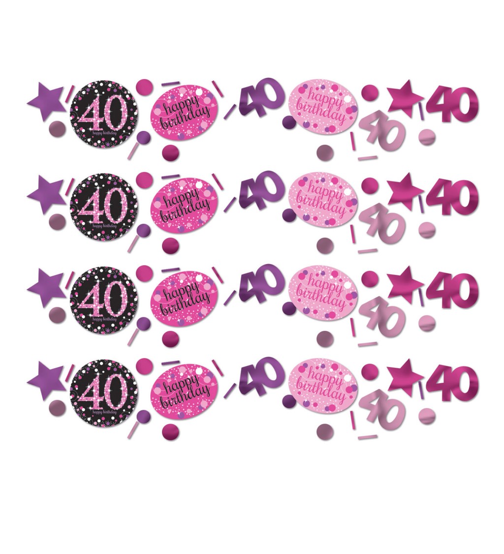 Konfety 40 - Růžové