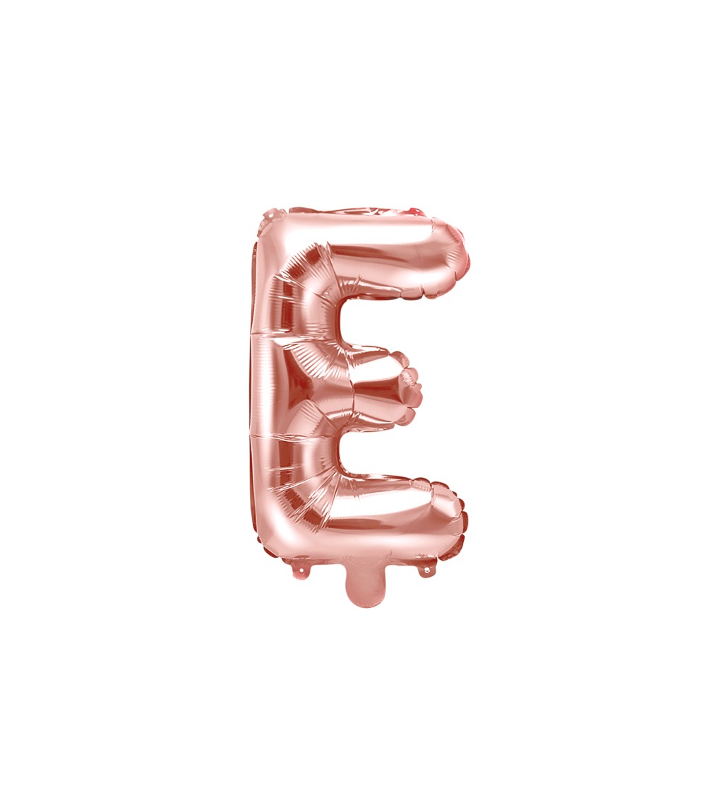 Fóliový balónek E - růžové zlato