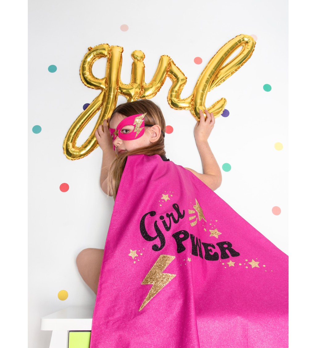 Fóliový balónek Girl - zlatý