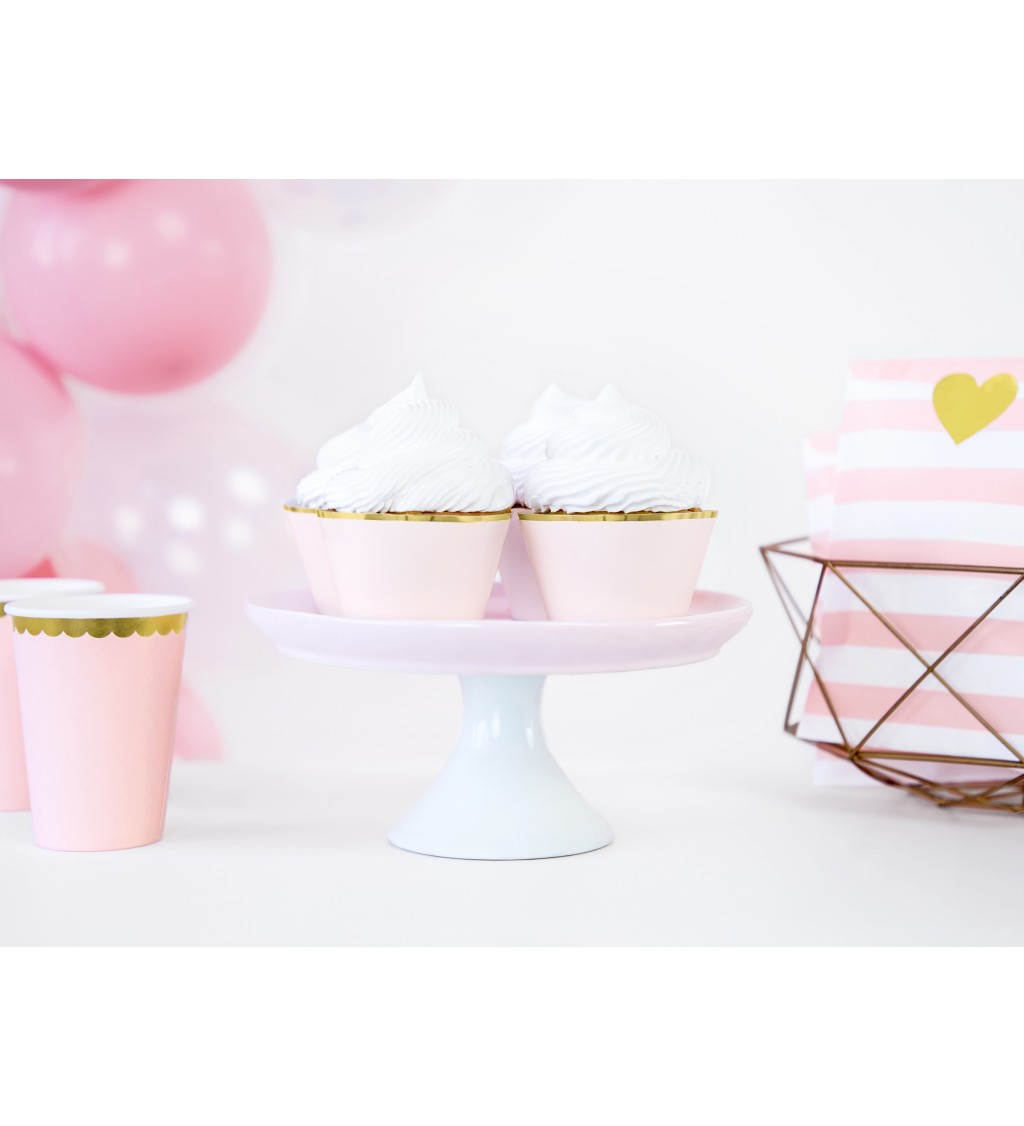 Cupcake košíčky - světle růžové
