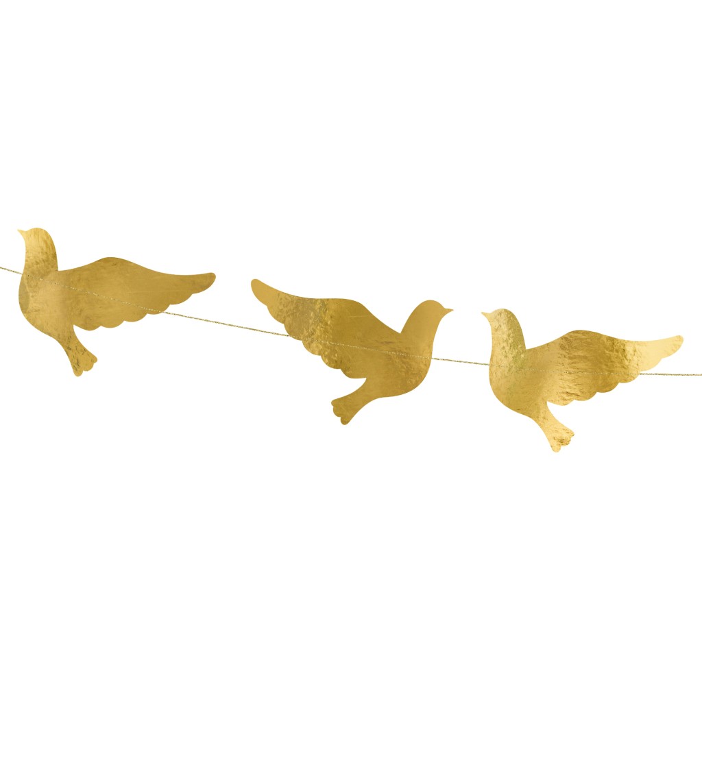 Girlanda - zlaté holubice