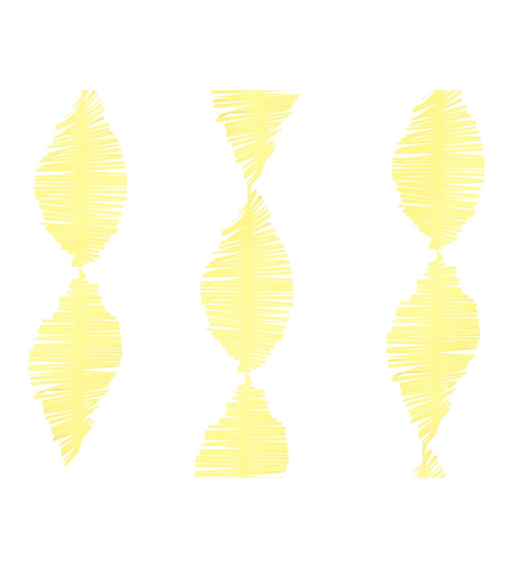 Žlutá girlanda - krepový papír