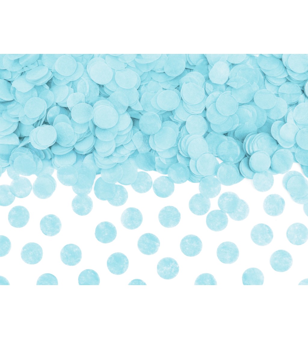 Světle modré konfety - kolečka
