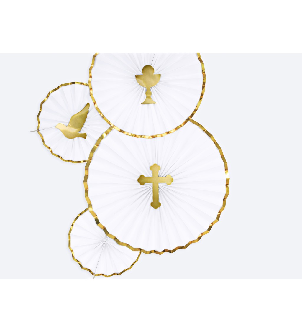 Zlatá dekorace na dort - First Communion II
