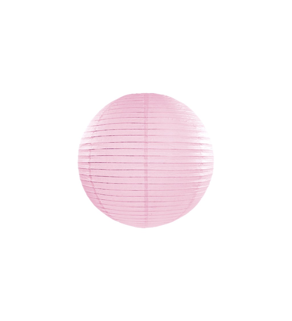 Papírový lampion II 20 cm - Světle růžový