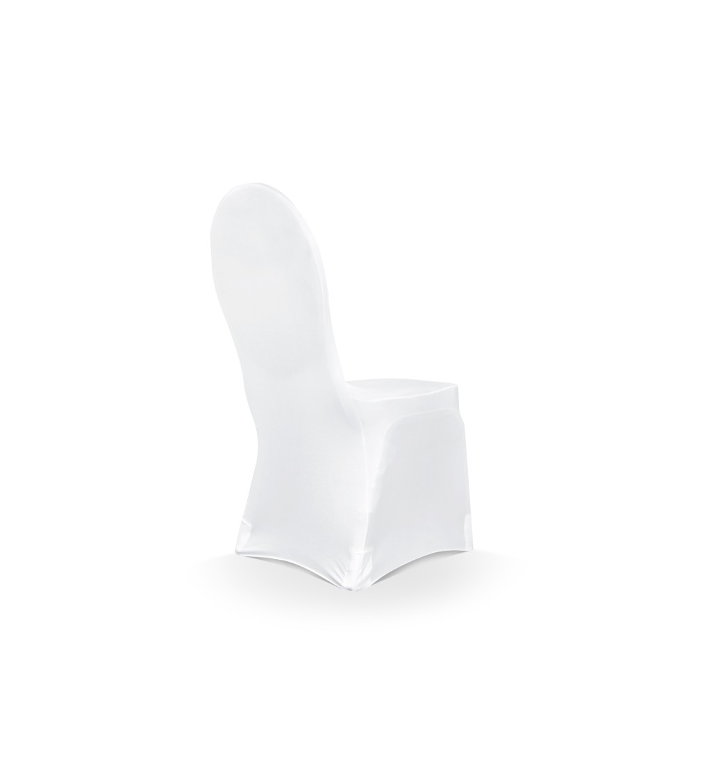 Bílý elastický potah na židli