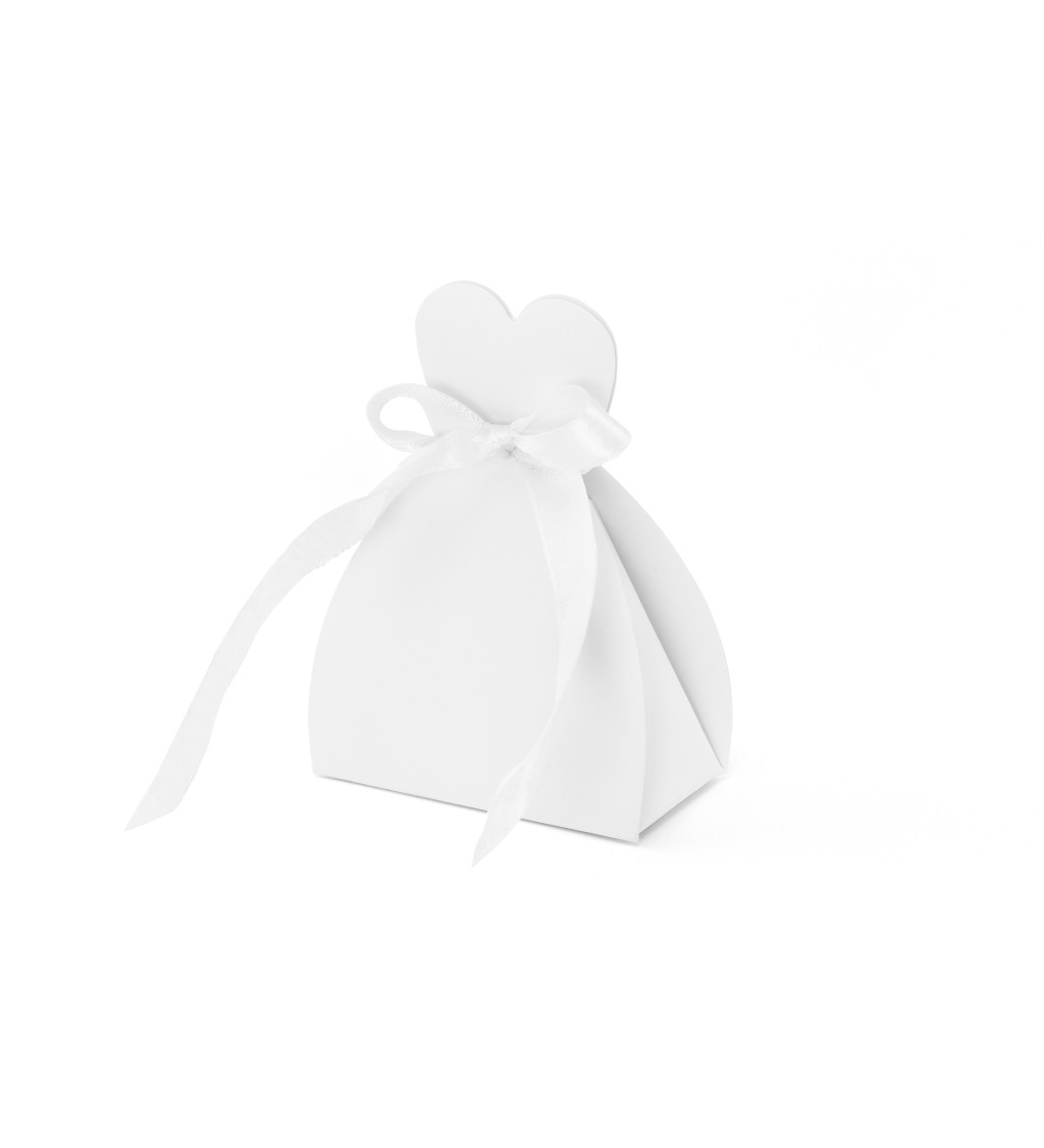 Dárková krabička ve tvaru Svatebních šatů (10 ks)