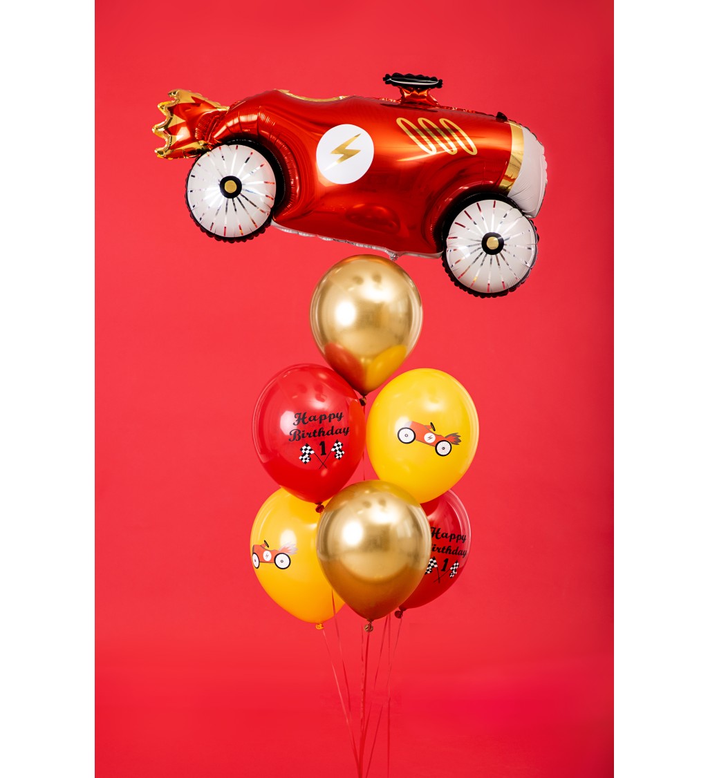 Balónky Happy Birthday s autíčky