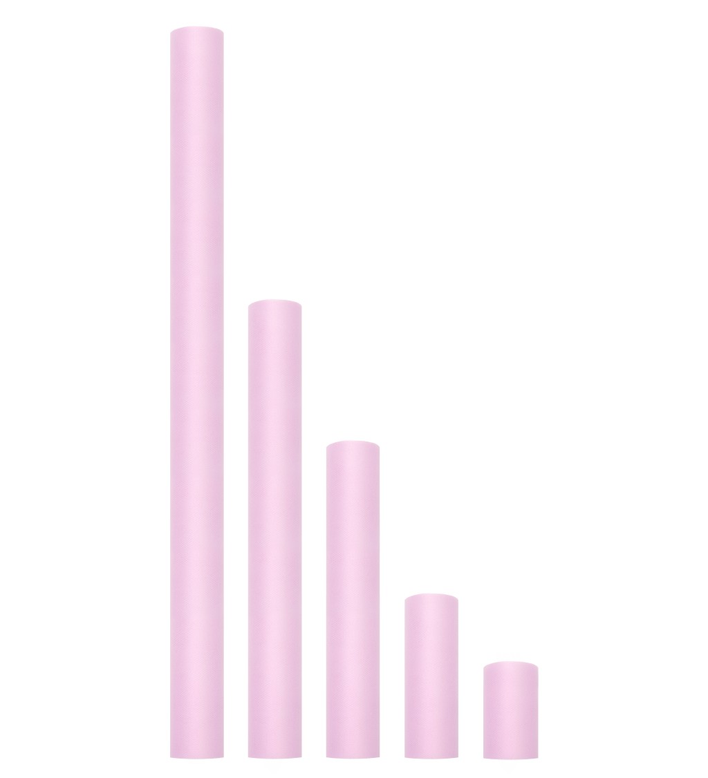 Bledě růžový tyl - role (0,15 m)