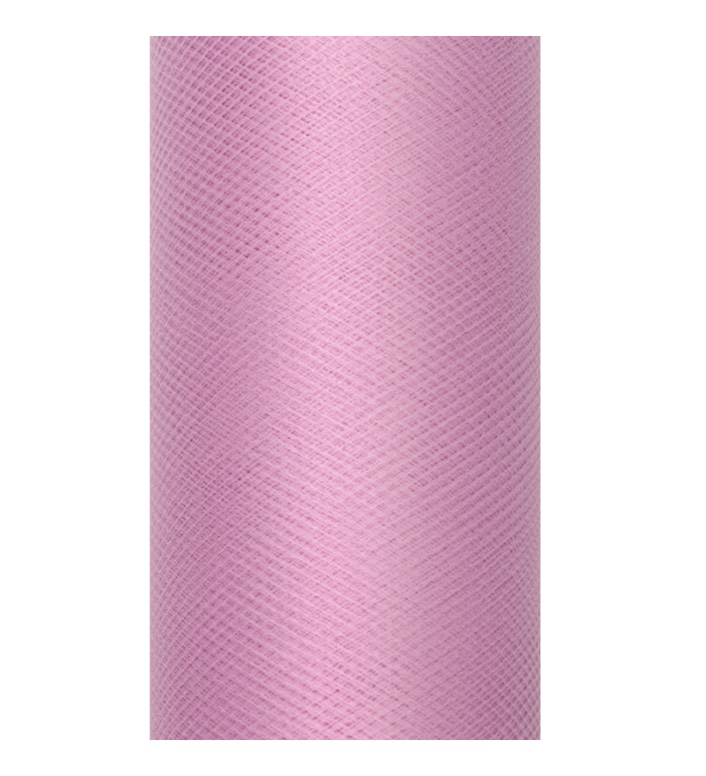 Pudrově růžový tyl - role (0,15 m)