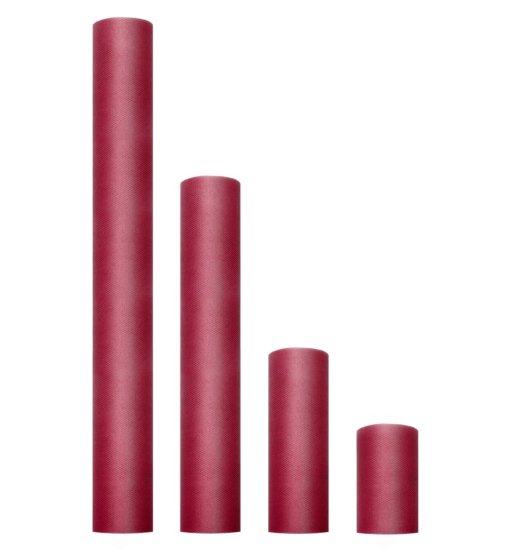 Tmavě červený tyl - role (0,15 m)