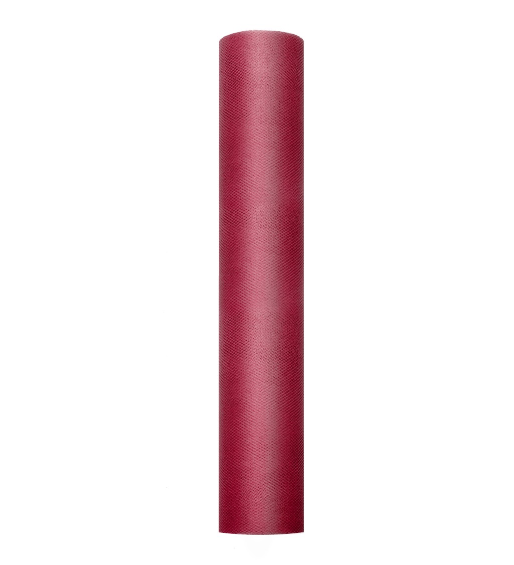 Tmavě červený tyl - role (0,3 m)