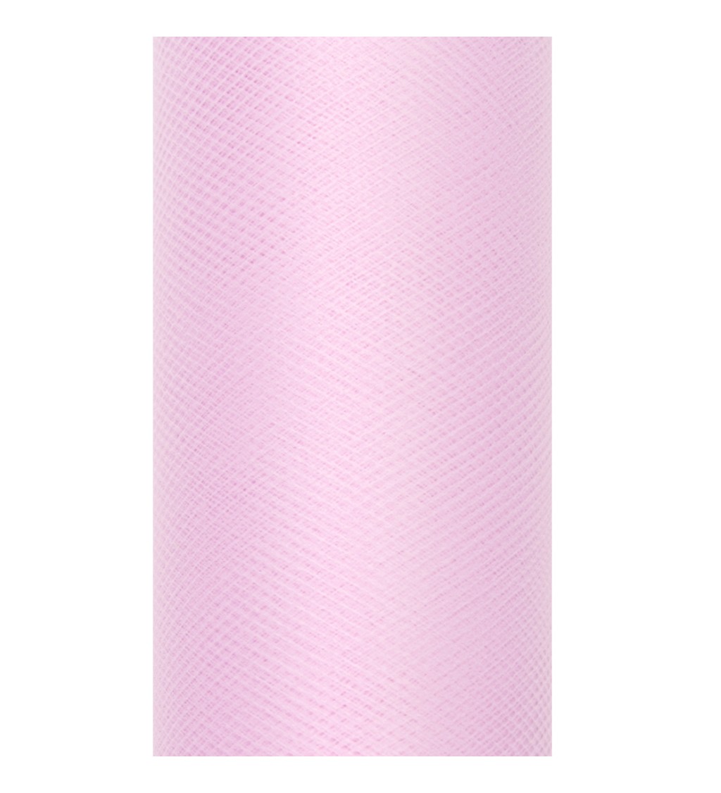 Bledě růžový tyl - role (0,08 m)