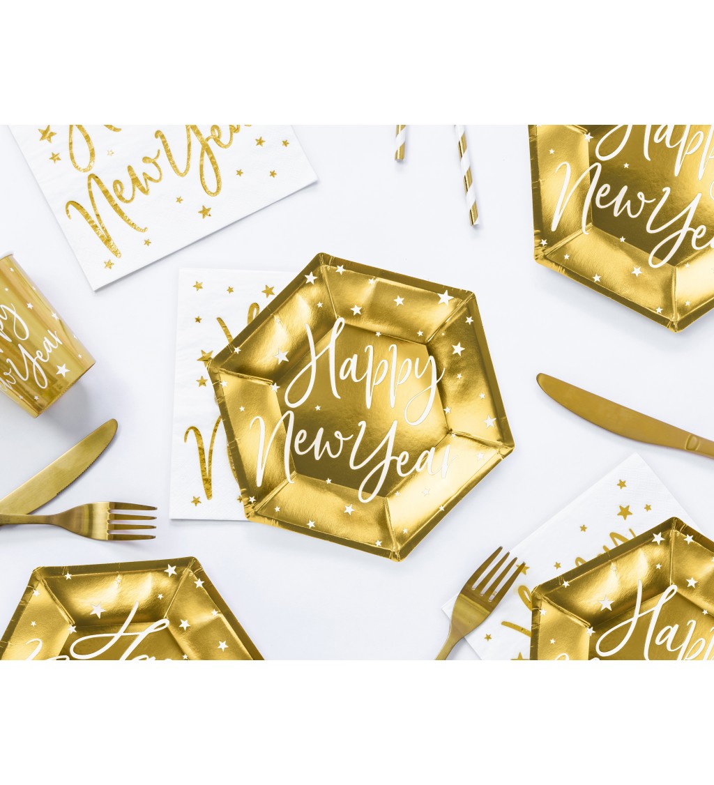 Zlaté novoroční talířky
