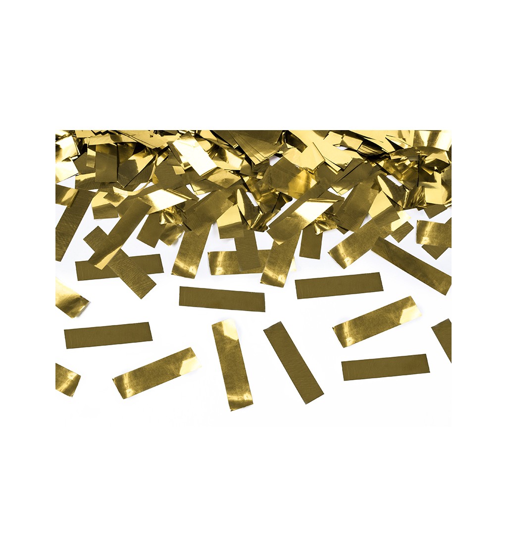 Vystřelovací konfety zlaté pásky