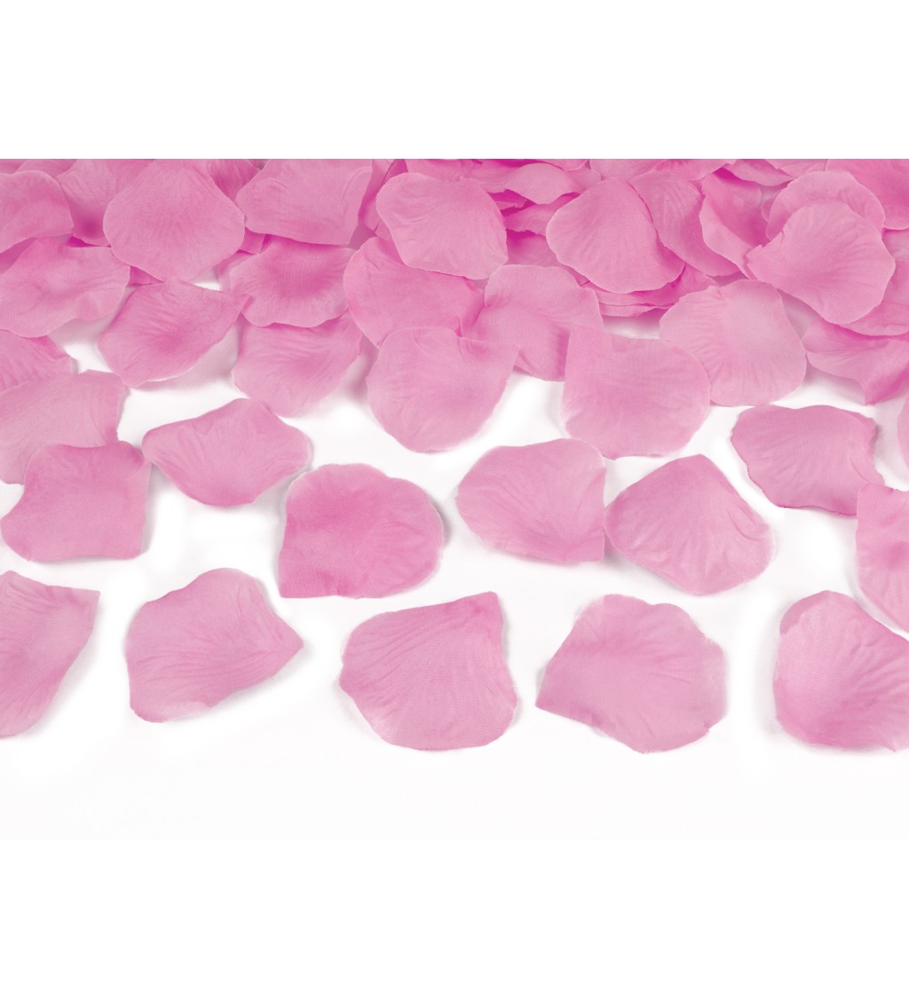 Vystřelovací konfety s růžovými lístky, 60 cm