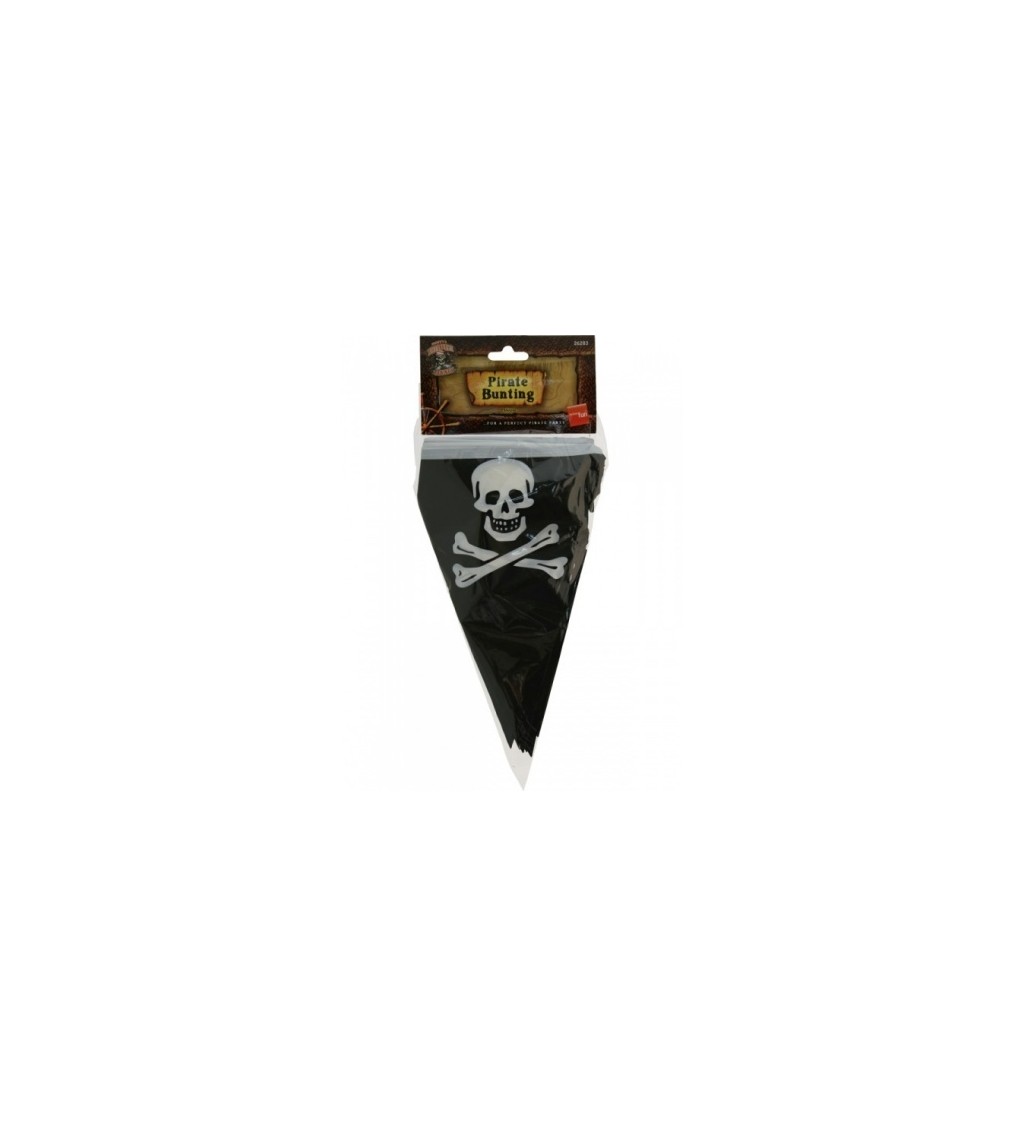 Dekorace - girlanda z pirátských vlajek