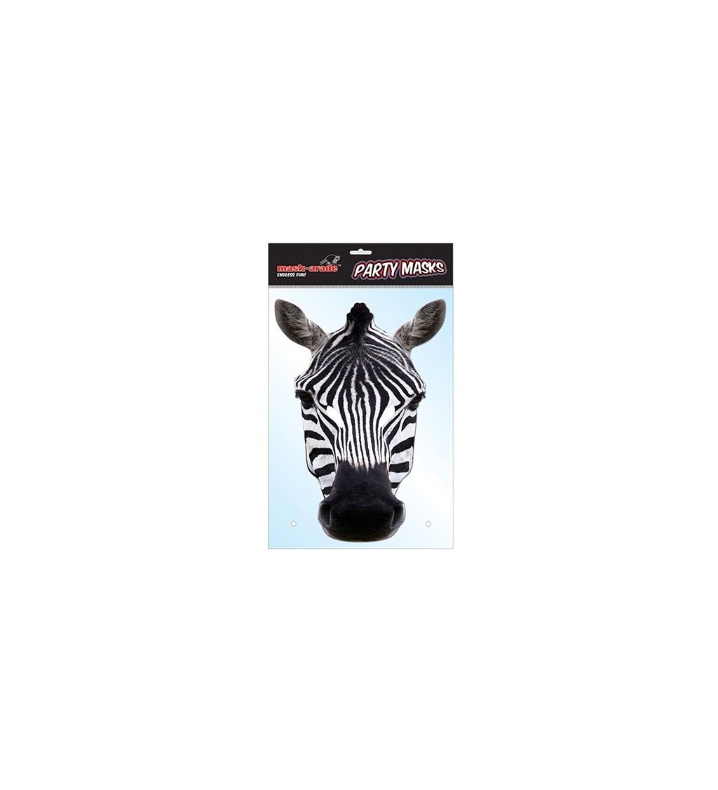 Papírová maska Zebra