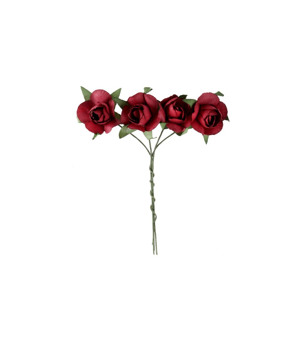 Dekorace - 4 růže - více barev