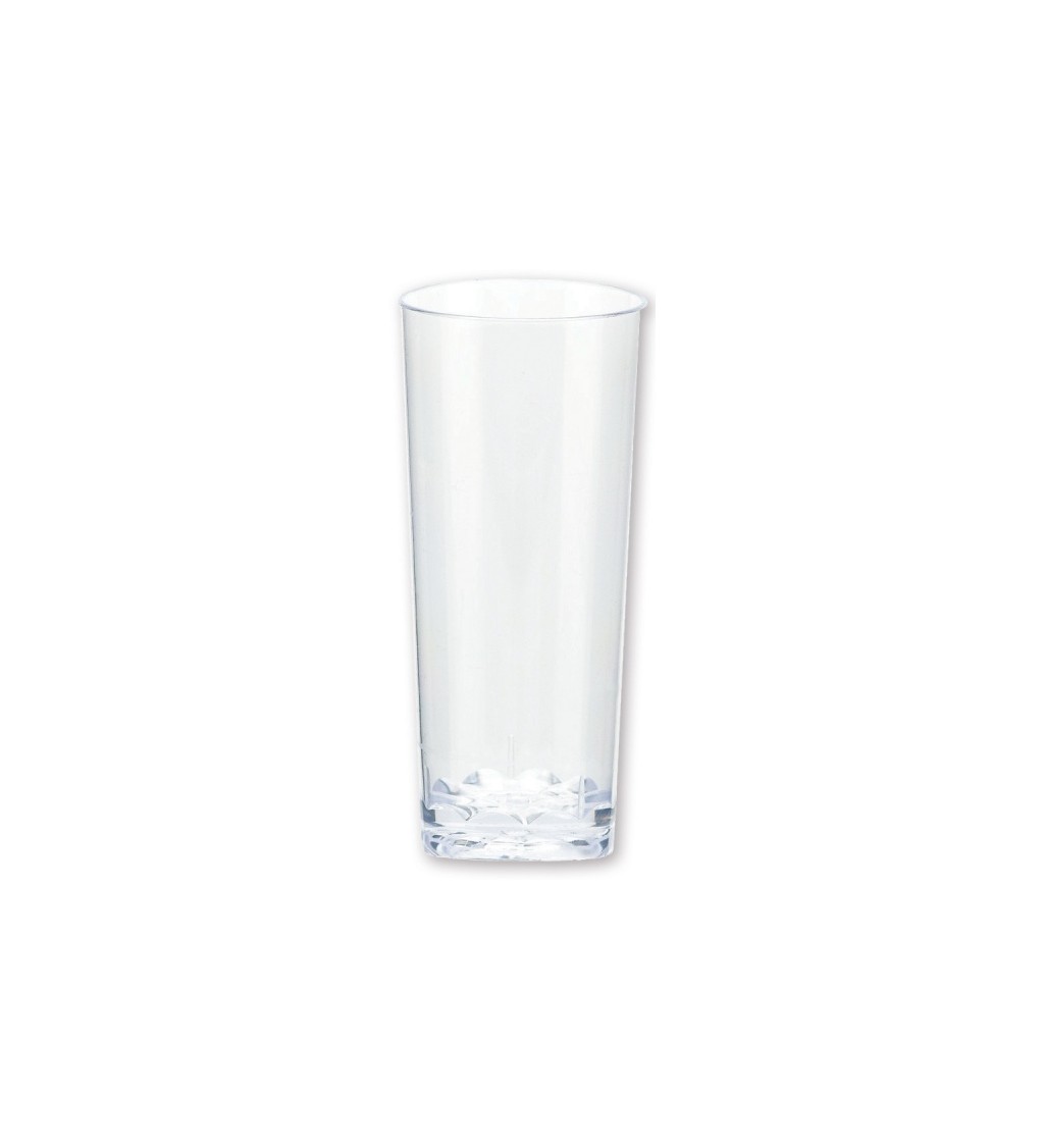 Průhledné plastové skleničky - 10 ks