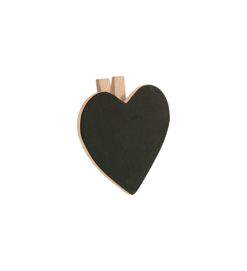 Kolíček - černé srdce