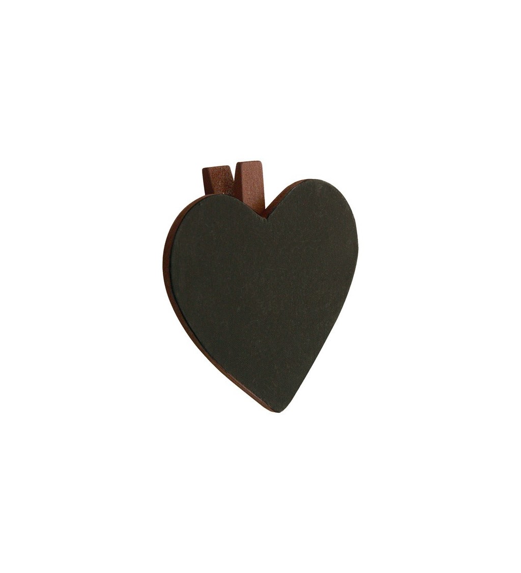 Hnědý kolíček s černým srdcem