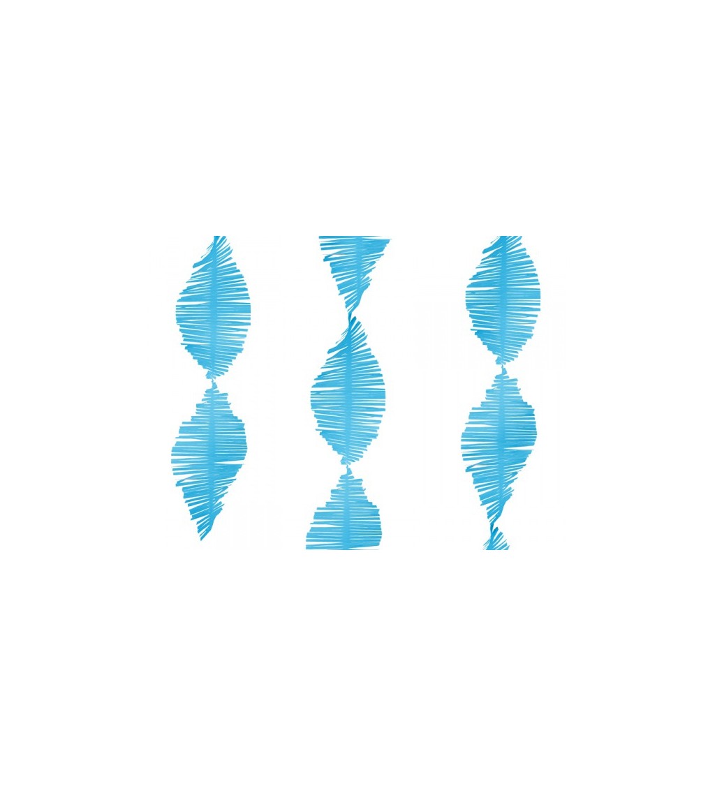 Modrá girlanda - krepový papír