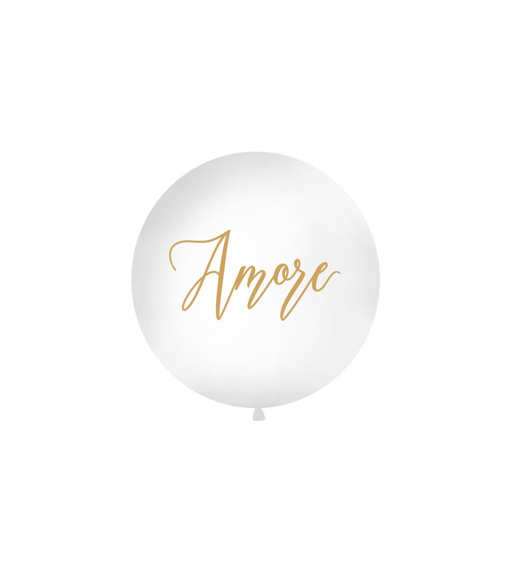 Bílý mega balónek - Amore