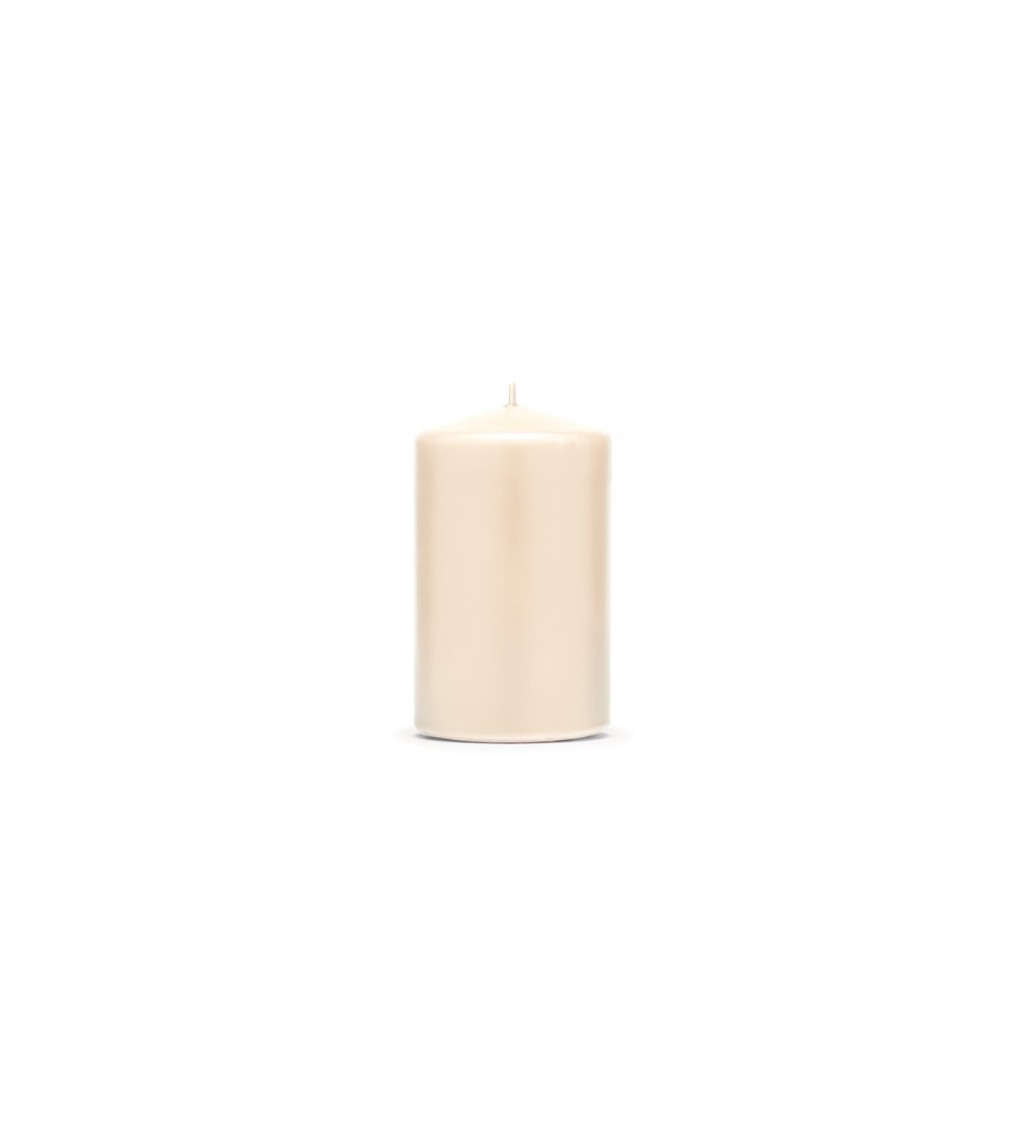 Matná krémová svíčka 10 cm 