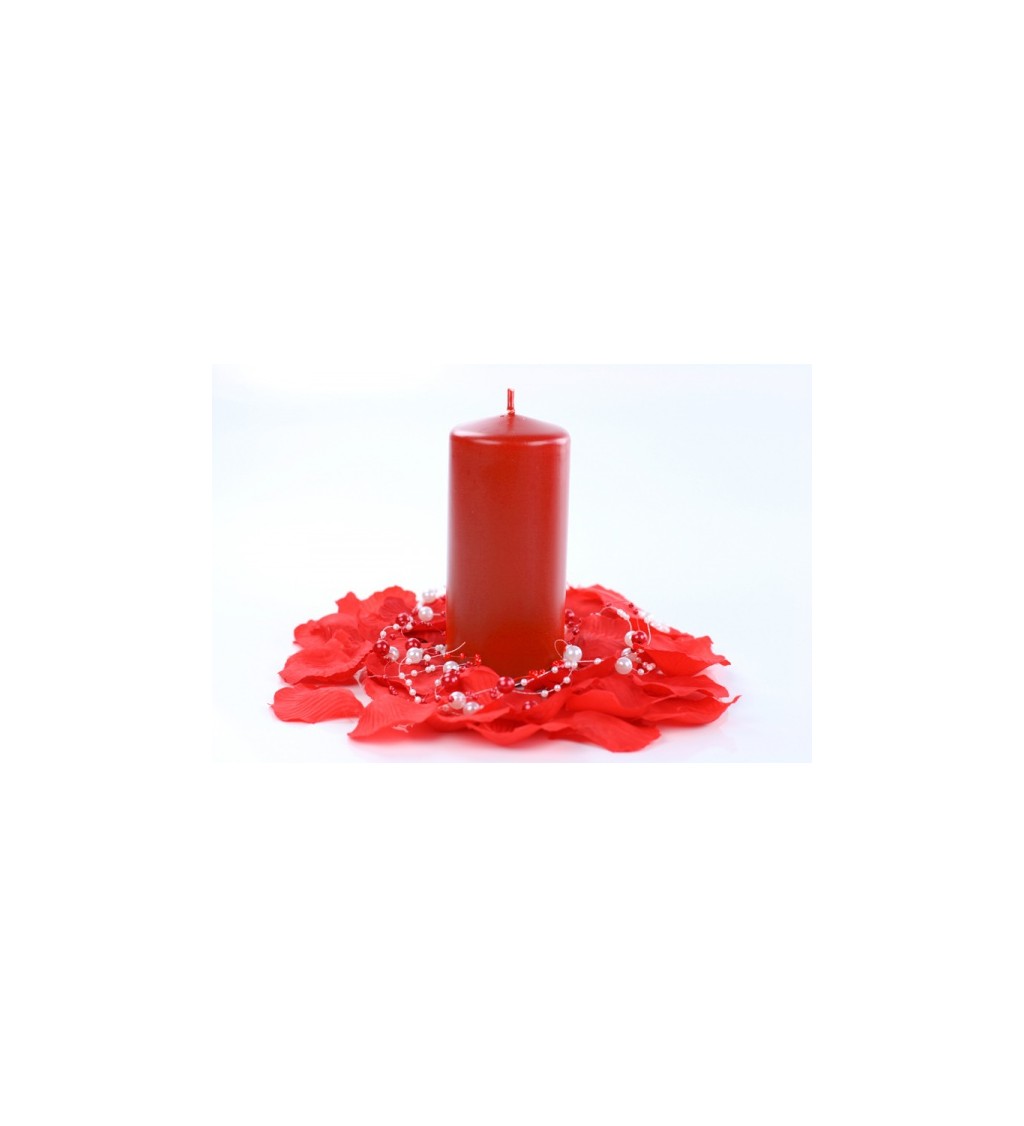 Matná červená svíčka 12 cm 