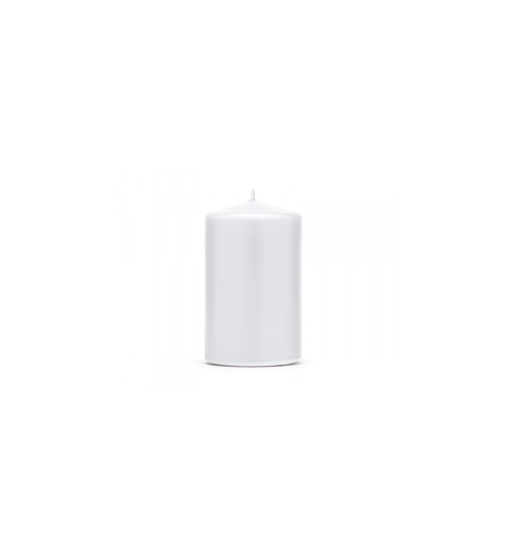 Matná bílá svíčka 10 cm 