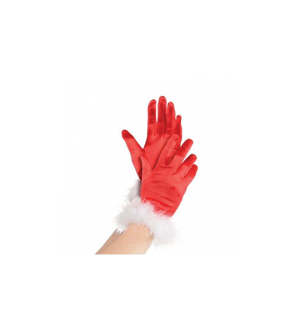 Červené rukavičky pro Santici