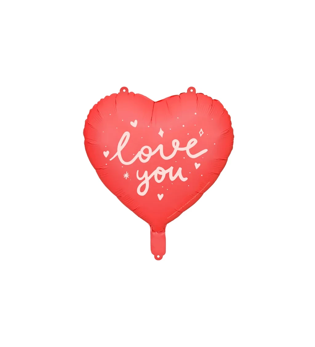 Balónek ve tvaru srdce - Love you