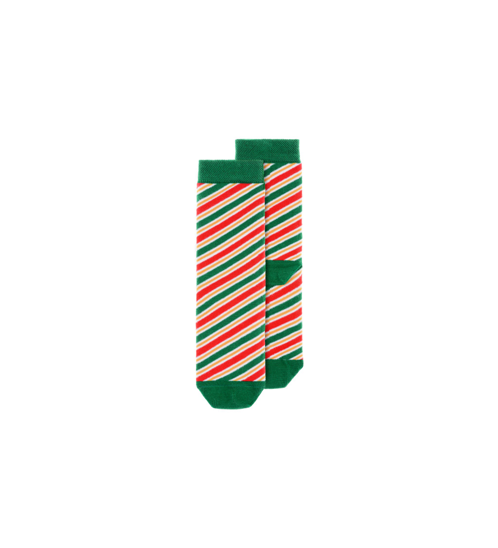 Vánoční ponožky - proužkované