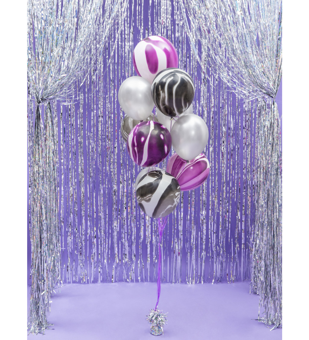 Latexové balóny - metalicky stříbrné