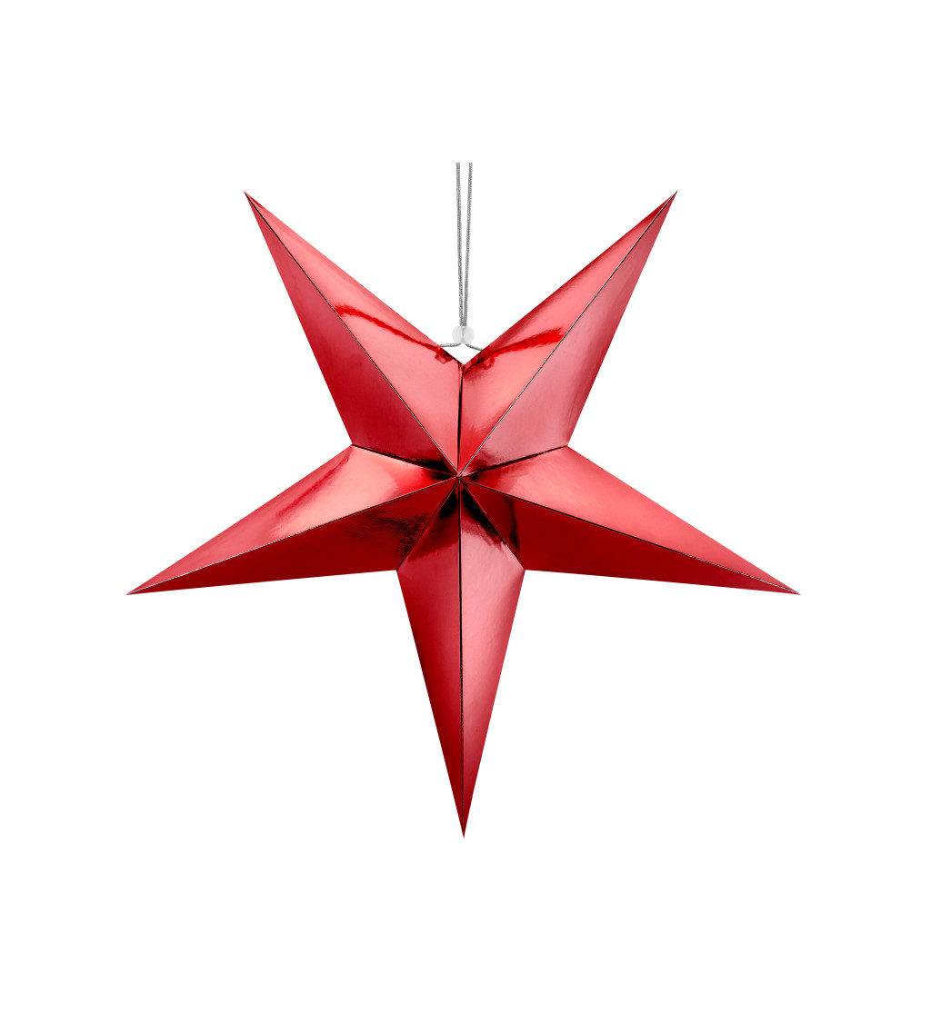 Červená papírová hvězda III