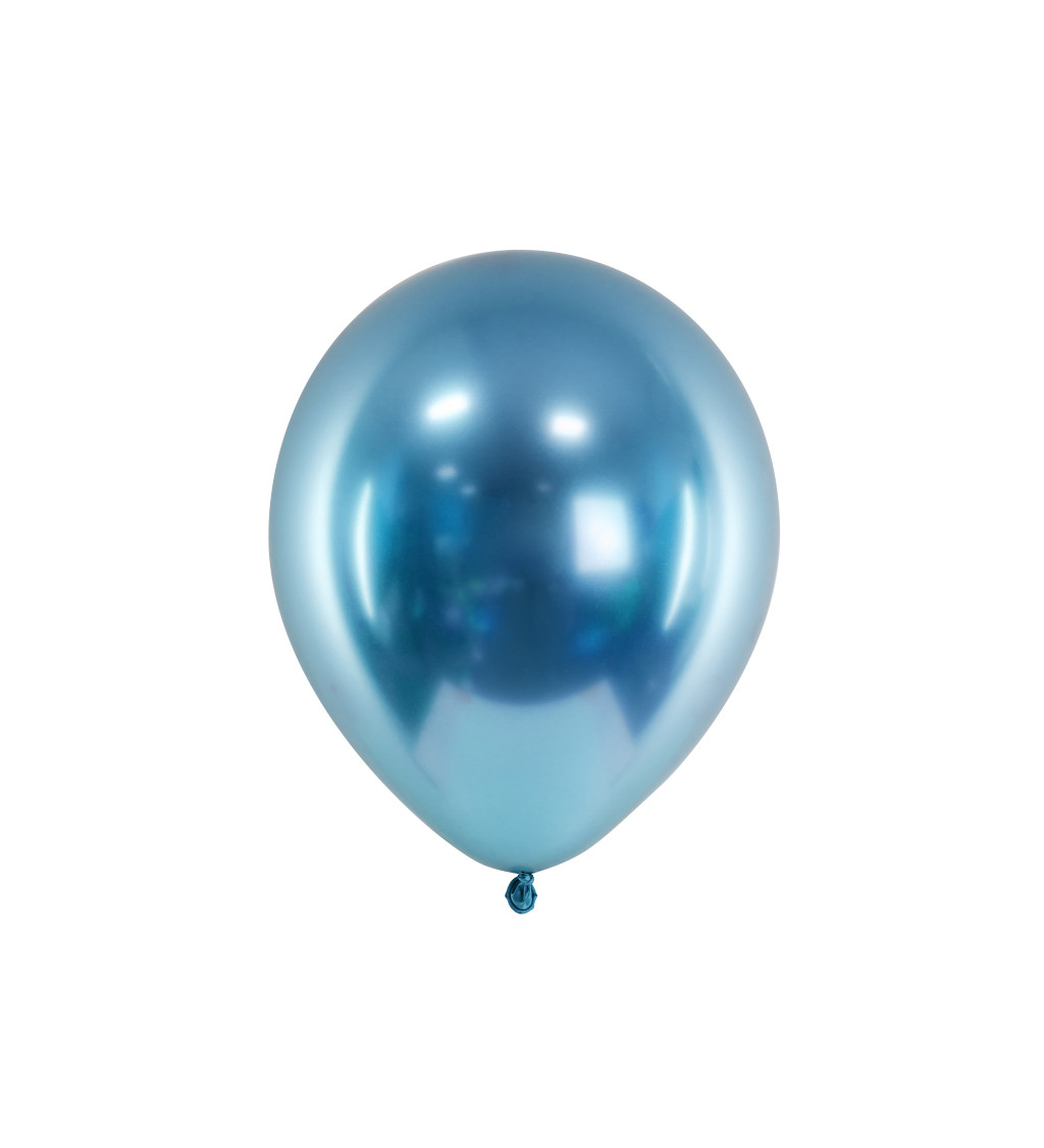 Chromově modré balónky balení 10ks