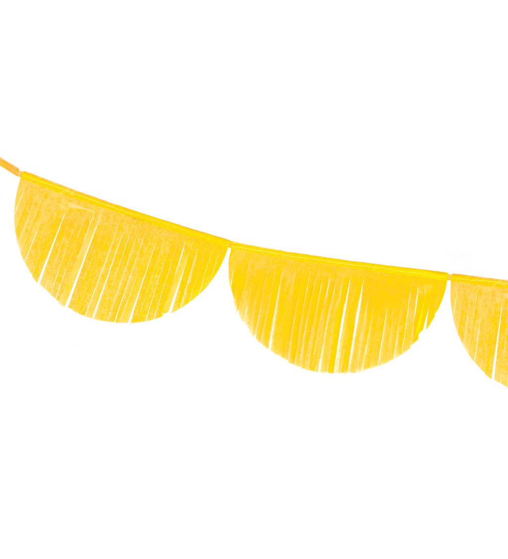 Třásňová girlanda - žluté půlměsíčky II