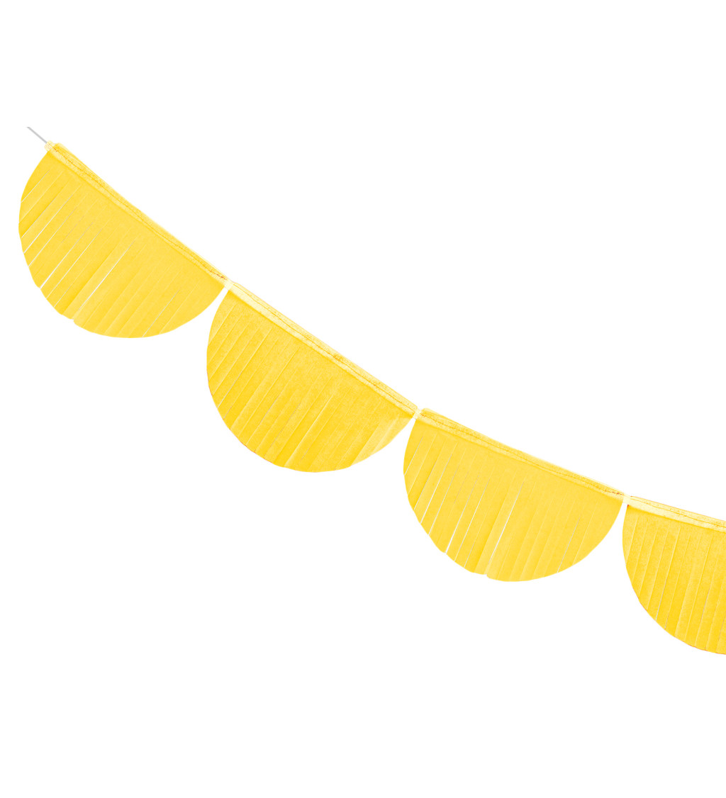 Třásňová girlanda - žluté půlměsíčky