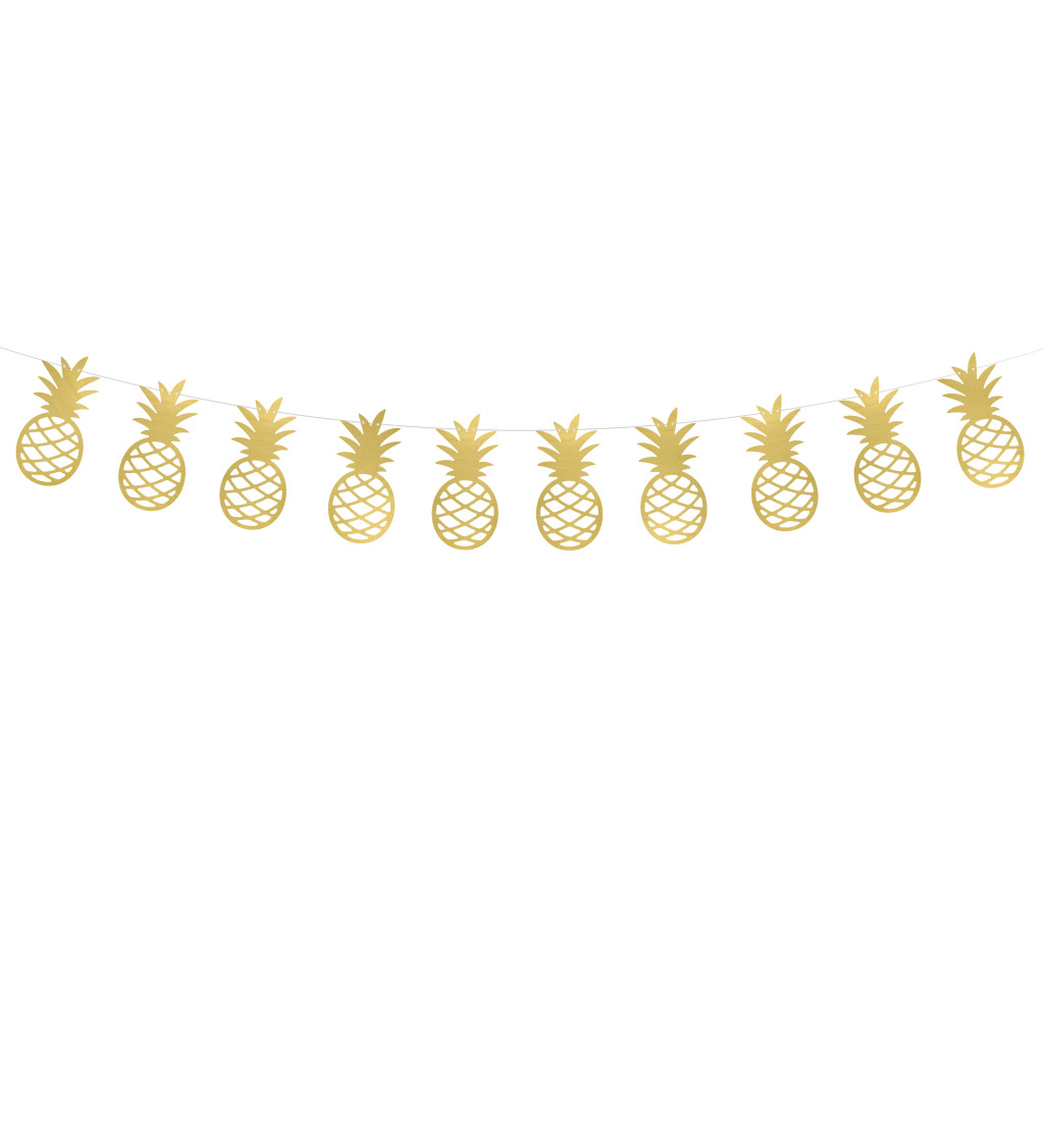 Girlanda se zlatými ananasy