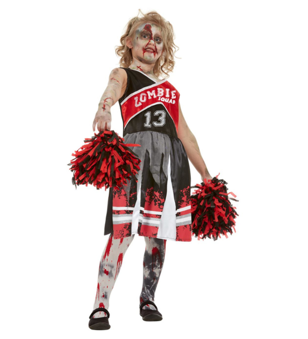 Zombie roztleskávačka dívčí kostým