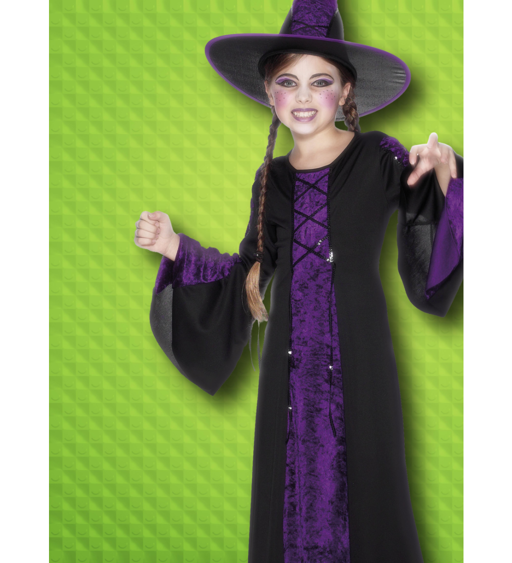 Dětský kostým pro dívky - Čarodějnice deluxe