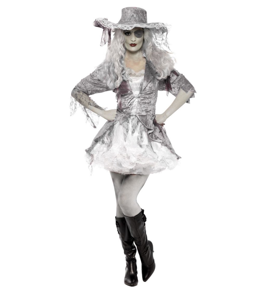 Kostým pro ženy - Zombie pirátka deluxe