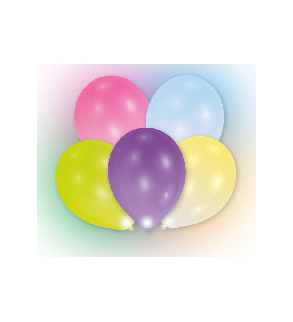 Svítící barevné balóny